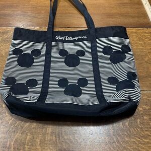 Disney Black and‎ White Mickey Mouse zipper Tote